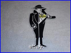 Vintage Bardahl Motor Oil Additive Burglar Thief 12 Metal Gasoline Sign! Racing