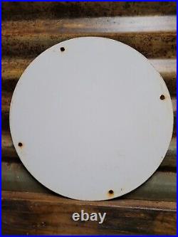 Vintage Bearcat Ethyl Porcelain Sign Fuel Oil Gas Pump Plate General Motors Lube