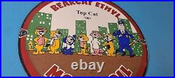 Vintage Bearcat Motor Oil Sign Gas Service Ethyl Gasoline Porcelain Sign