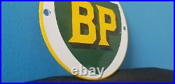 Vintage British Petroleum Porcelain Gas Motor Oil 6 Service Station Pump Sign
