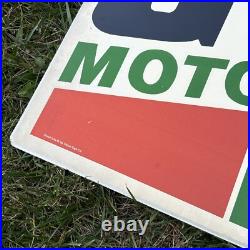 Vintage CASTROL GTX MOTOR OIL Double Sided GAS OIL Metal Sign 30x23
