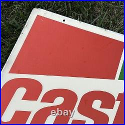 Vintage CASTROL GTX MOTOR OIL Double Sided GAS OIL Metal Sign 30x23