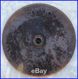 Vintage CONOCO Cast Iron Sign Base Gas Lollipop Porcelain Station Motor Oil