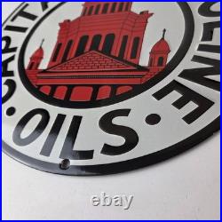 Vintage Capital Gasoline Sign Gas Motor Oil Pump Plate Porcelain Sign Vintage Capital Gasoline Sign Gas Motor Oil Pump Plate Porcelain Sign