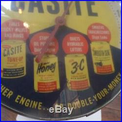 Vintage Casite Motor Oil Advertising Thermometer 12 Gas & Oil-RARE