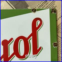 Vintage Castrol Motor Oil French 8x12 Inches Porcelain Enamel Sign