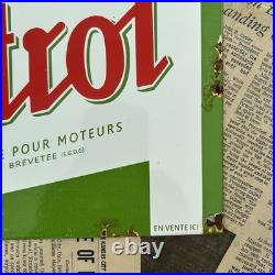 Vintage Castrol Motor Oil French 8x12 Inches Porcelain Enamel Sign