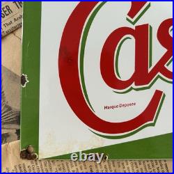 Vintage Castrol Motor Oil French 8x12 Inches Porcelain Enamel Sign