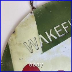 Vintage Castrol Motor Oil Wakefield Large Metal Advertising Sign 23 IN Layered