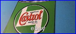 Vintage Catrol Motor Oil Sign Motor Oil Bucket Quart Can Gas Porcelain Sign