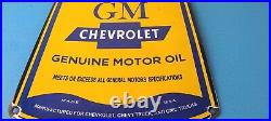 Vintage Chevrolet Sign General Motors Oil Can Gas Pump Porcelain Sign