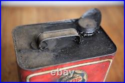 Vintage Co-op Motor Oil 2 Gallon metal Can with spout handy oiler farm RARE