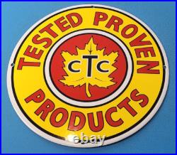 Vintage Ctc Tested Gasoline Porcelain Gas Motor Oil Service Station Pump Sign Vintage Ctc Tested Gasoline Porcelain Gas Motor Oil Service Station Pump Sign