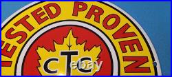 Vintage Ctc Tested Gasoline Porcelain Gas Motor Oil Service Station Pump Sign Vintage Ctc Tested Gasoline Porcelain Gas Motor Oil Service Station Pump Sign