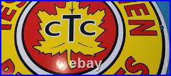 Vintage Ctc Tested Gasoline Porcelain Gas Motor Oil Service Station Pump Sign Vintage Ctc Tested Gasoline Porcelain Gas Motor Oil Service Station Pump Sign