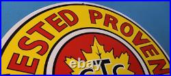 Vintage Ctc Tested Gasoline Porcelain Gas Motor Oil Service Station Pump Sign Vintage Ctc Tested Gasoline Porcelain Gas Motor Oil Service Station Pump Sign
