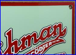 Vintage Cushman Motor Scooter Porcelain Sign Gas Station Motor Oil