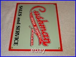 Vintage Cushman Motor Scooter Sales Service 1' Porcelain Metal Gasoline Oil Sign