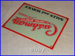 Vintage Cushman Motor Scooter Sales Service 1' Porcelain Metal Gasoline Oil Sign