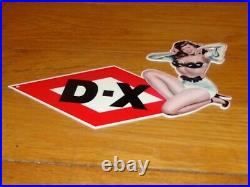 Vintage D-x Motor Oil Gorgeous Woman! 13 Metal Die-cut DX Texaco Gasoline Sign