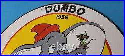 Vintage DX Diamond Motor Oil Sign Dumbo Gasoline Outboard Pump Porcelain Sign