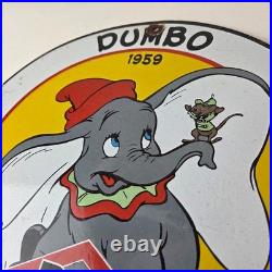 Vintage DX Diamond Motor Oil Sign Dumbo Gasoline Outboard Pump Porcelain Sign