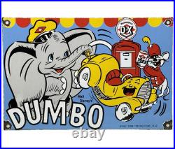 Vintage Diamond D-x Dumbo Porcelain Sign Motor Oil Gas Station Gasoline Service