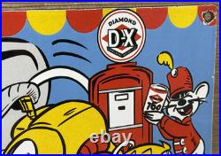 Vintage Diamond D-x Dumbo Porcelain Sign Motor Oil Gas Station Gasoline Service