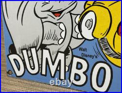 Vintage Diamond D-x Dumbo Porcelain Sign Motor Oil Gas Station Gasoline Service