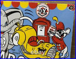 Vintage Diamond D-x Dumbo Porcelain Sign Motor Oil Gas Station Gasoline Service