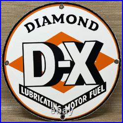 Vintage Diamond D-x Gasoline Porcelain Sign Motor Oil Gas Station Service