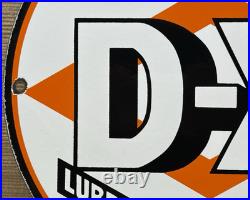 Vintage Diamond D-x Gasoline Porcelain Sign Motor Oil Gas Station Service