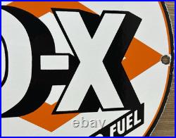 Vintage Diamond D-x Gasoline Porcelain Sign Motor Oil Gas Station Service