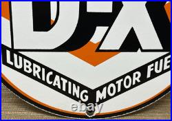 Vintage Diamond D-x Gasoline Porcelain Sign Motor Oil Gas Station Service