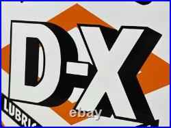 Vintage Diamond D-x Gasoline Porcelain Sign Motor Oil Gas Station Service