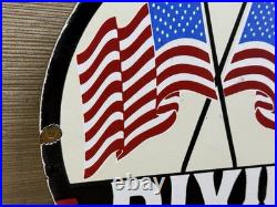 Vintage Dixie Motor Oil Porcelain Sign Gasoline Gas Station Pump Plate USA