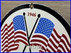 Vintage Dixie Motor Oil Porcelain Sign Gasoline Gas Station Pump Plate USA