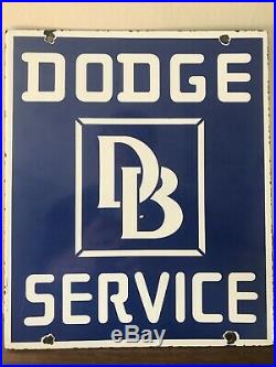 Vintage Dodge Brothers Porcelain Service Sign, Dealership, Gas, Motor Oil, Auto