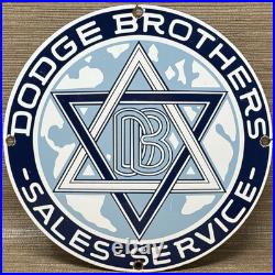 Vintage Dodge Brothers Porcelain Sign Gas Station Pump Plate Motor Oil Gasoline