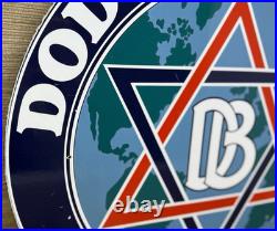 Vintage Dodge Brothers Porcelain Sign Gas Station Pump Plate Motor Oil Gasoline