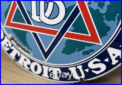 Vintage Dodge Brothers Porcelain Sign Gas Station Pump Plate Motor Oil Gasoline