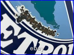 Vintage Dodge Brothers Porcelain Sign Gas Station Pump Plate Motor Oil Gasoline