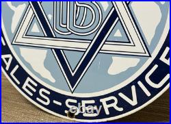 Vintage Dodge Brothers Porcelain Sign Gas Station Pump Plate Motor Oil Gasoline