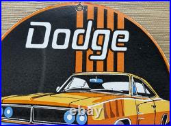 Vintage Dodge Charger Porcelain Sign Dealership Pump Plate Motor Oil Gasoline Vintage Dodge Charger Porcelain Sign Dealership Pump Plate Motor Oil Gasoline
