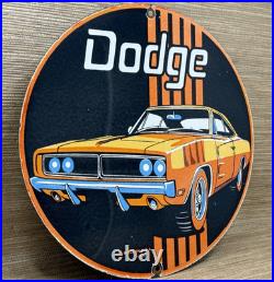 Vintage Dodge Charger Porcelain Sign Dealership Pump Plate Motor Oil Gasoline Vintage Dodge Charger Porcelain Sign Dealership Pump Plate Motor Oil Gasoline