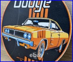 Vintage Dodge Charger Porcelain Sign Dealership Pump Plate Motor Oil Gasoline Vintage Dodge Charger Porcelain Sign Dealership Pump Plate Motor Oil Gasoline