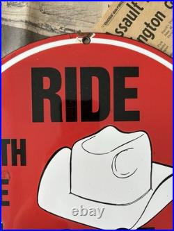 Vintage Dodge Motor Vehicles Gas Oil Auto Shop 12 Inch Porcelain Enamel Sign