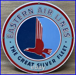 Vintage Eastern Air Lines Porcelain Sign Dealership Gas Station Motor Oil Delta Vintage Eastern Air Lines Porcelain Sign Dealership Gas Station Motor Oil Delta