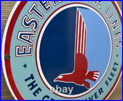 Vintage Eastern Air Lines Porcelain Sign Dealership Gas Station Motor Oil Delta Vintage Eastern Air Lines Porcelain Sign Dealership Gas Station Motor Oil Delta