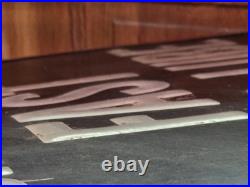 Vintage Embossed Kendall Motor Oil Sign Ask About Our Fast Oil & Lube Service